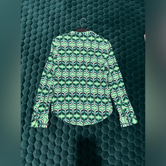 Zara Multicolored Print Pajama Style Top - Picture 7 of 9